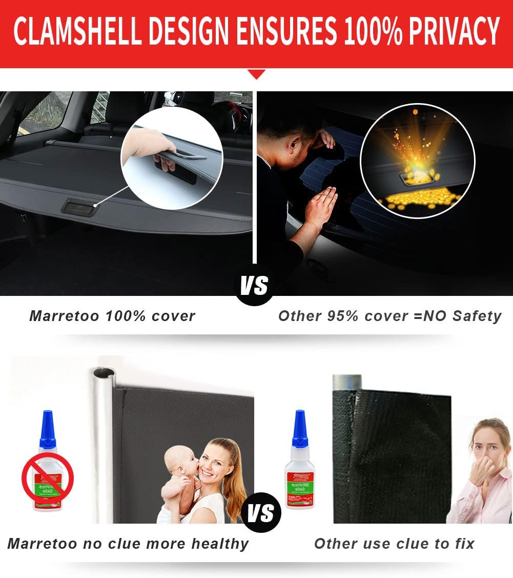 Black Retractable Cargo Cover E2363