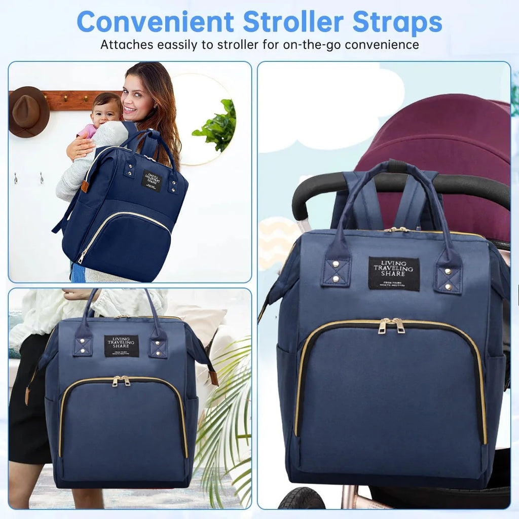 Diaper Bag Backpack with Insulated Pockets U42218