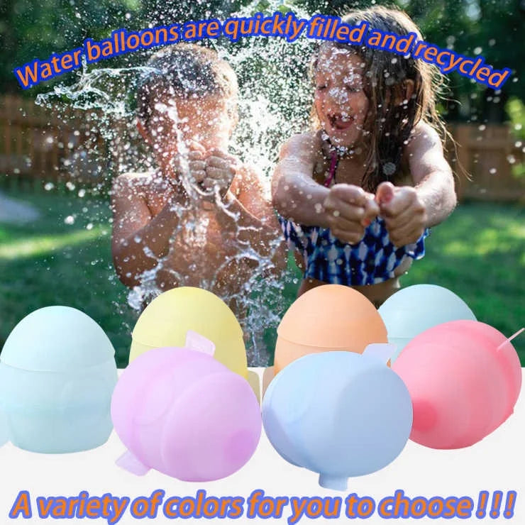 12 PCS Reusable Water Balloons with Mesh Bag V200626
