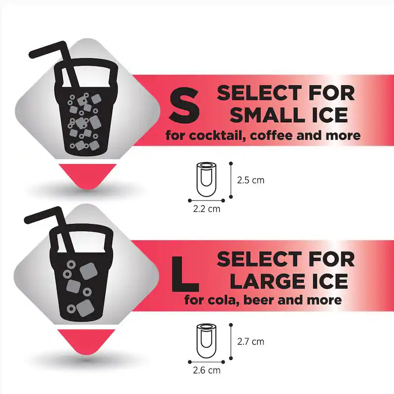 Portable Counter Top Ice Maker in Red Stainless Q444