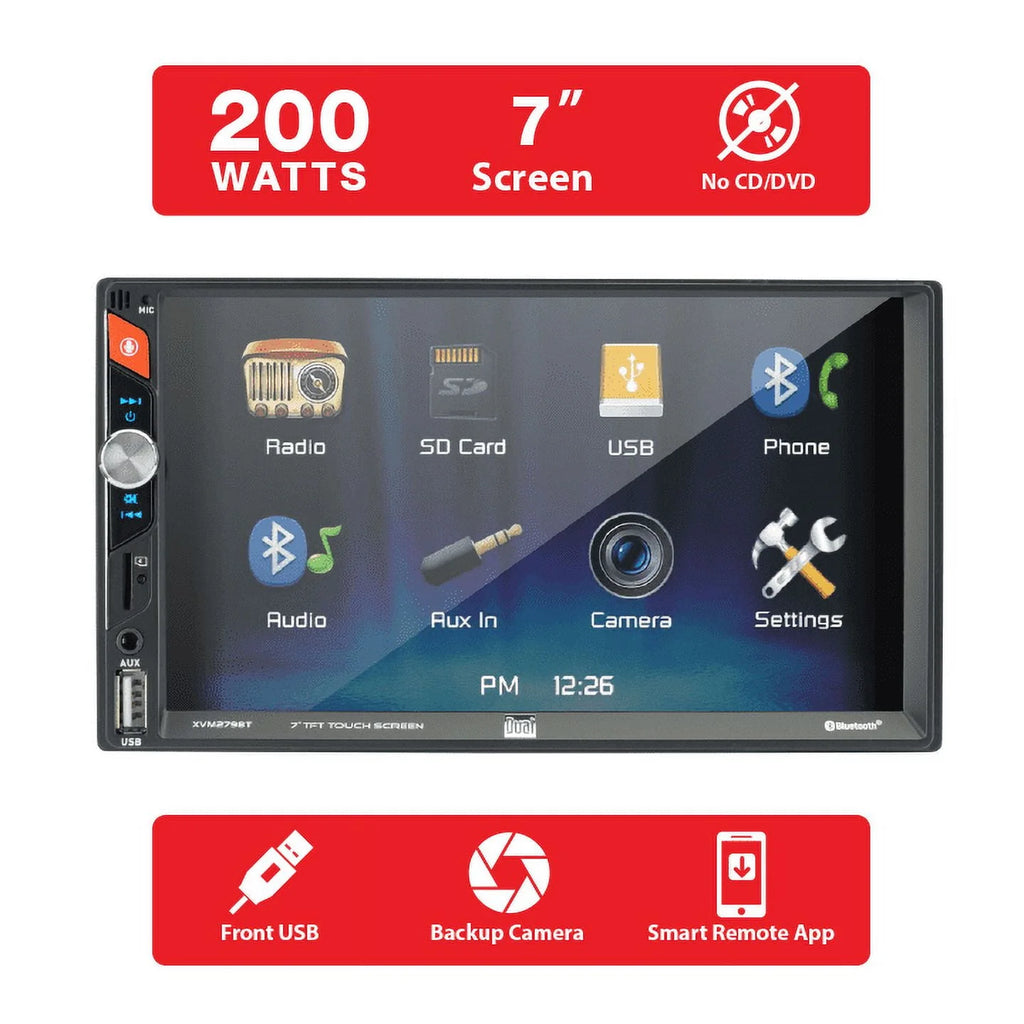 7 inch Double DIN Car Stereo with LED Touch Screen, Bluetooth X6944