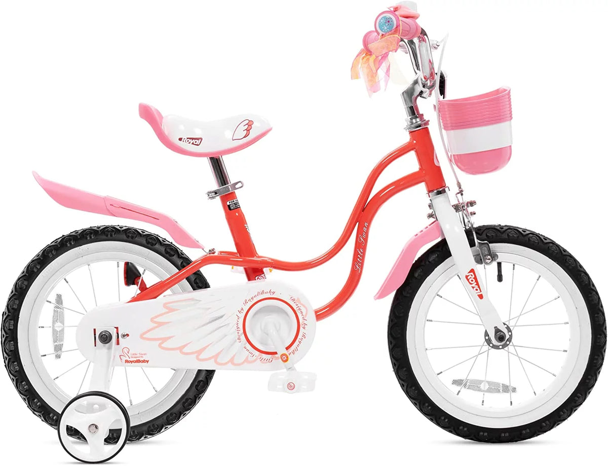 Red 14 Girl's Bicycle with Training Wheels and Basket L416909
