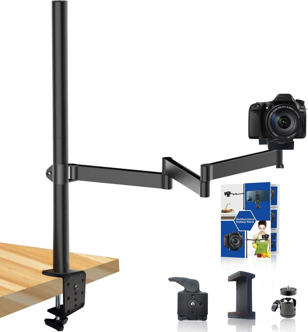 Overhead Camera Mount Rig Stand with Flexible Arm and 360° Ball Head L318618