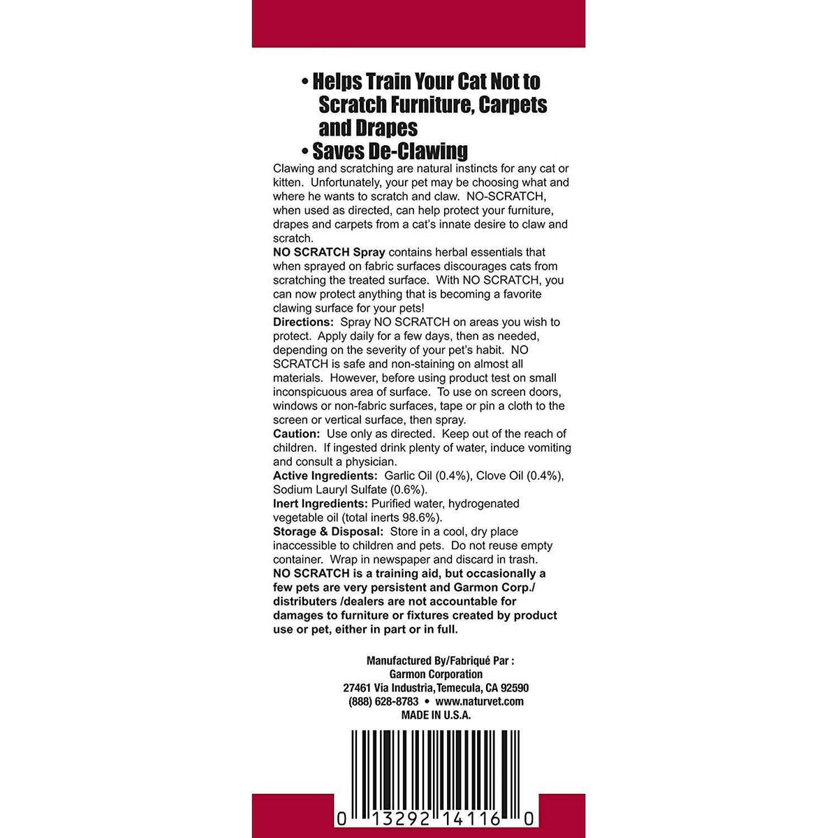 No Scratch Spray for Cats G949