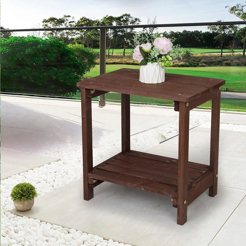 Wood 19 Rectangular Side Table C697626