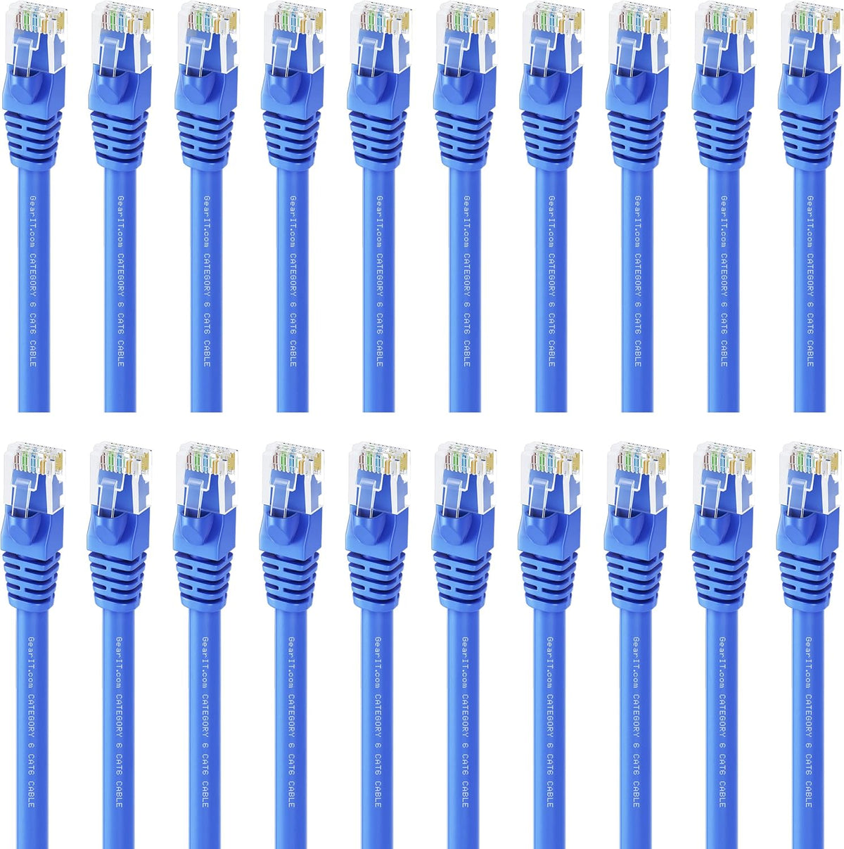 Cat 6 Ethernet Cable 6 ft 20-Pack Blue I5017