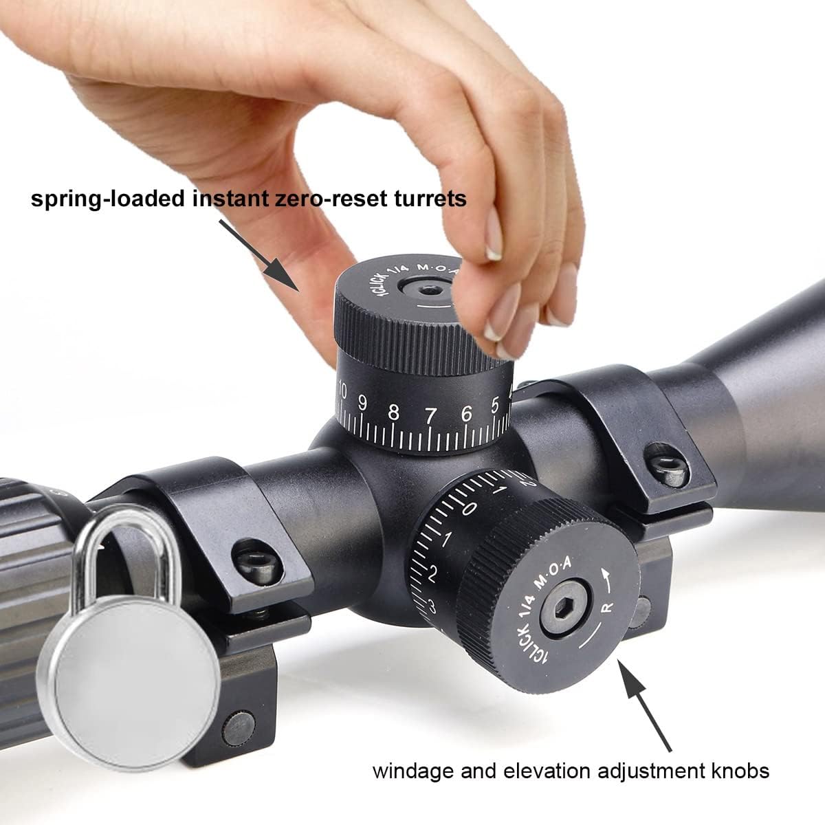 3-9x40 AO Rifle Scope with Mil Dot Reticle T640