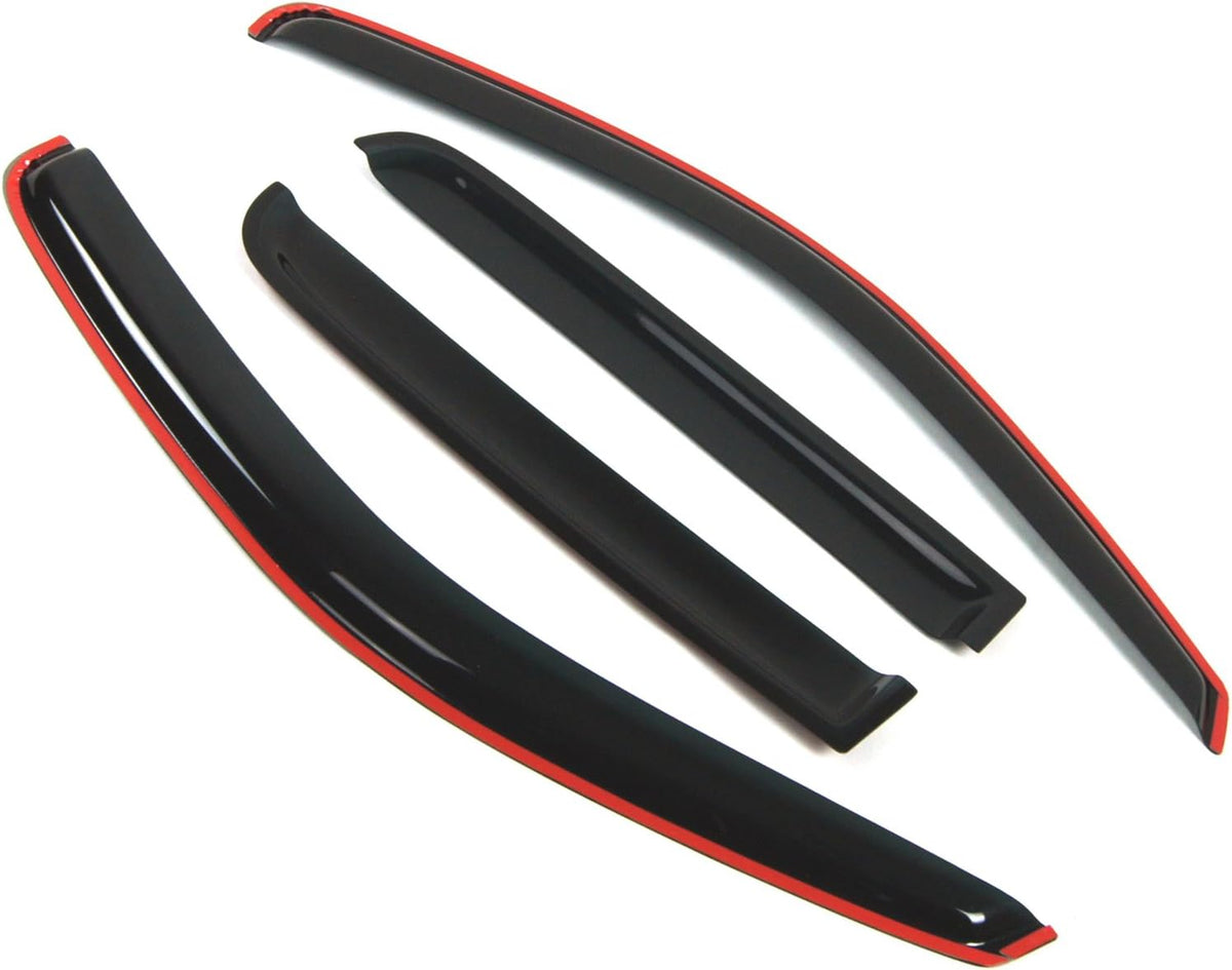 Window Visor In-Channel Deflector Rain Guard Dark Smoke 4 Pcs Set N262
