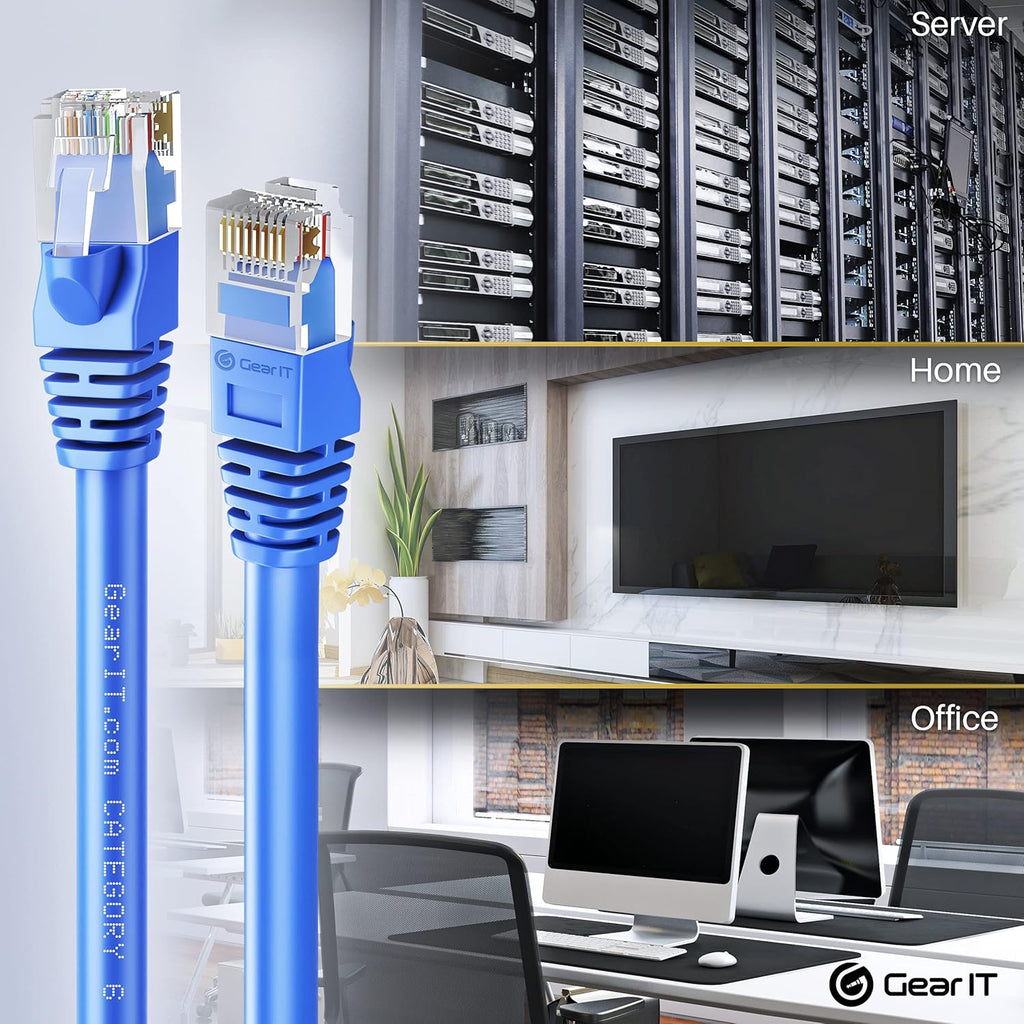 Cat 6 Ethernet Cable 6 ft 20-Pack Blue I5017