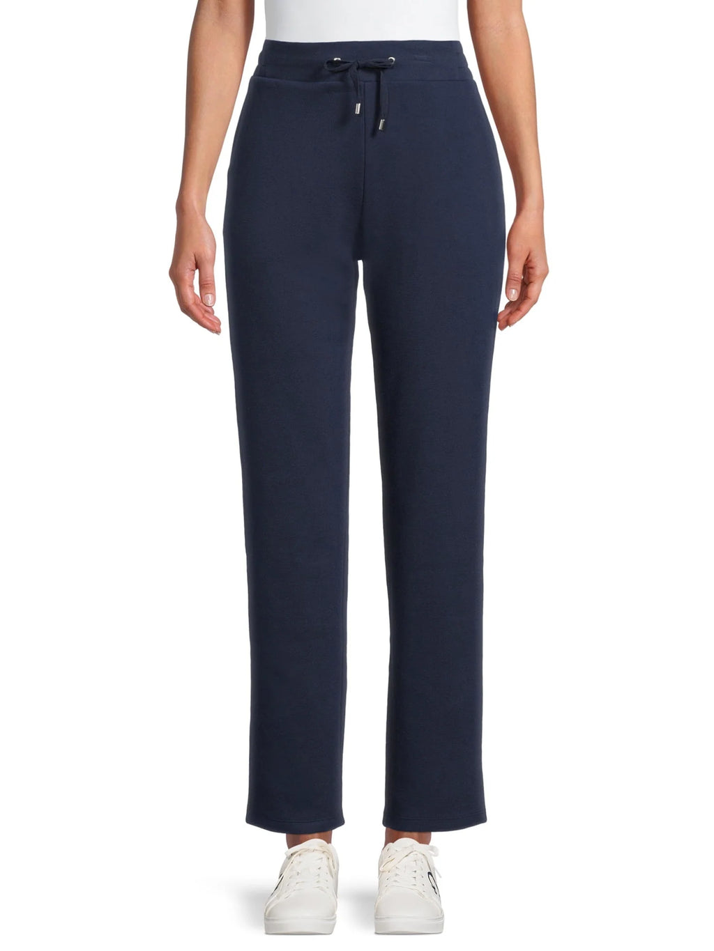 High Rise Drawstring Waist Knit Pants D8618