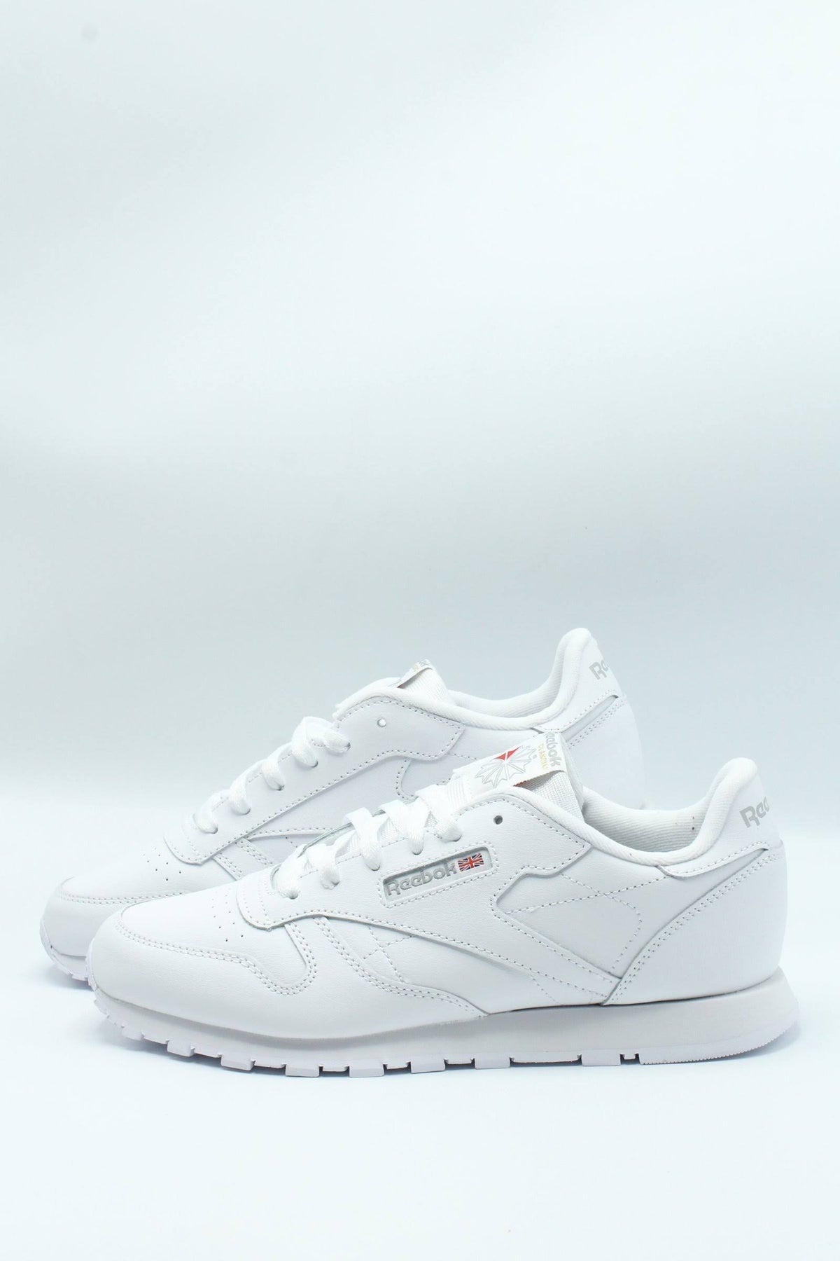 White Leather Trainers Q8218