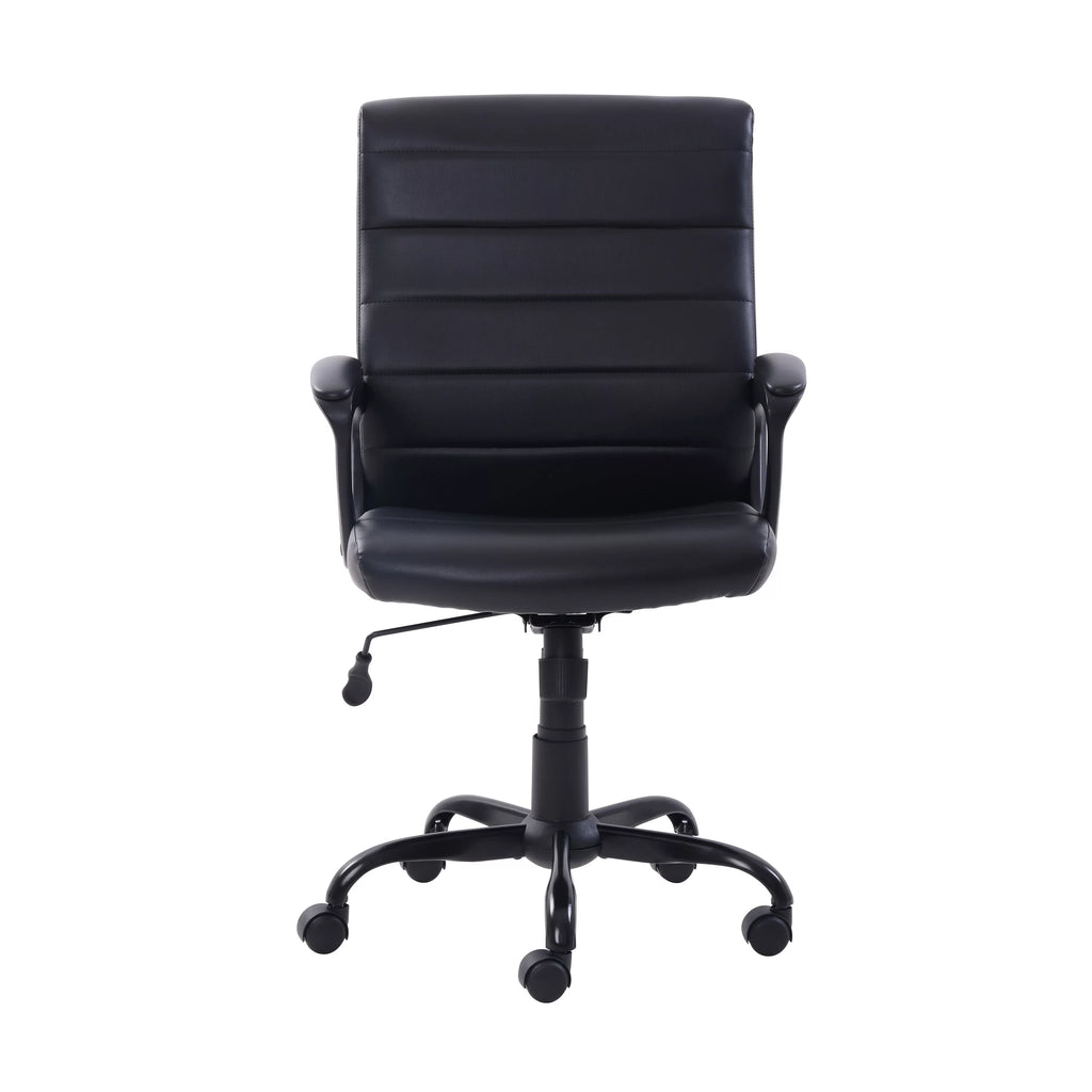 Black Bonded Leather Mid-Back Office Chair C1670