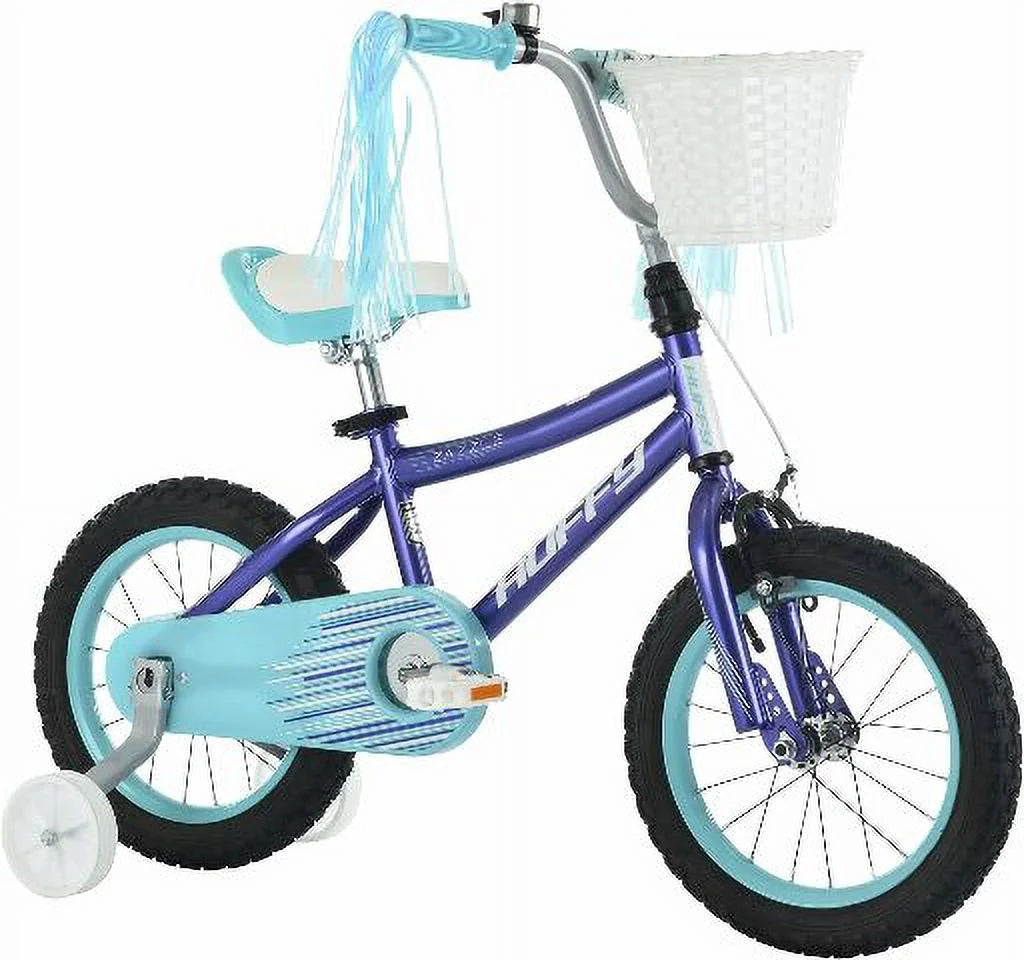 Girl's Bike with Training Wheels, Streamers, and Basket Z7158