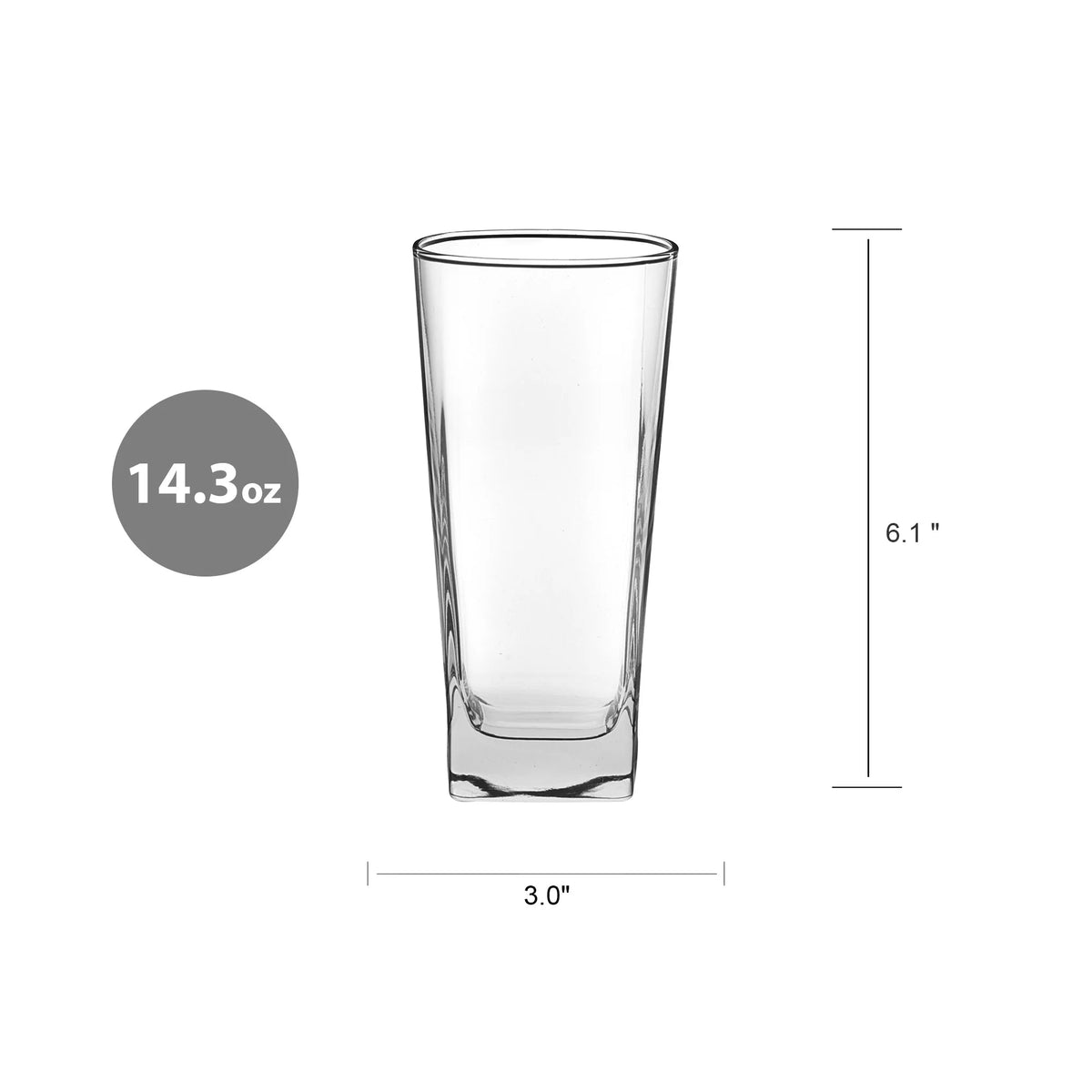 Drinking Glasses, 14.4 oz, Set of 8 Q263920