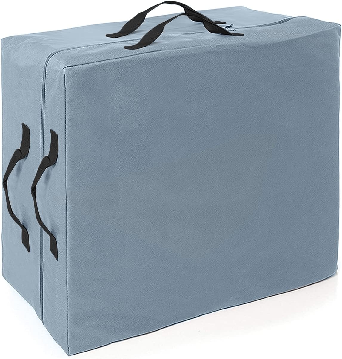 Grey Storage Bag with Two Handles and Zippers O422