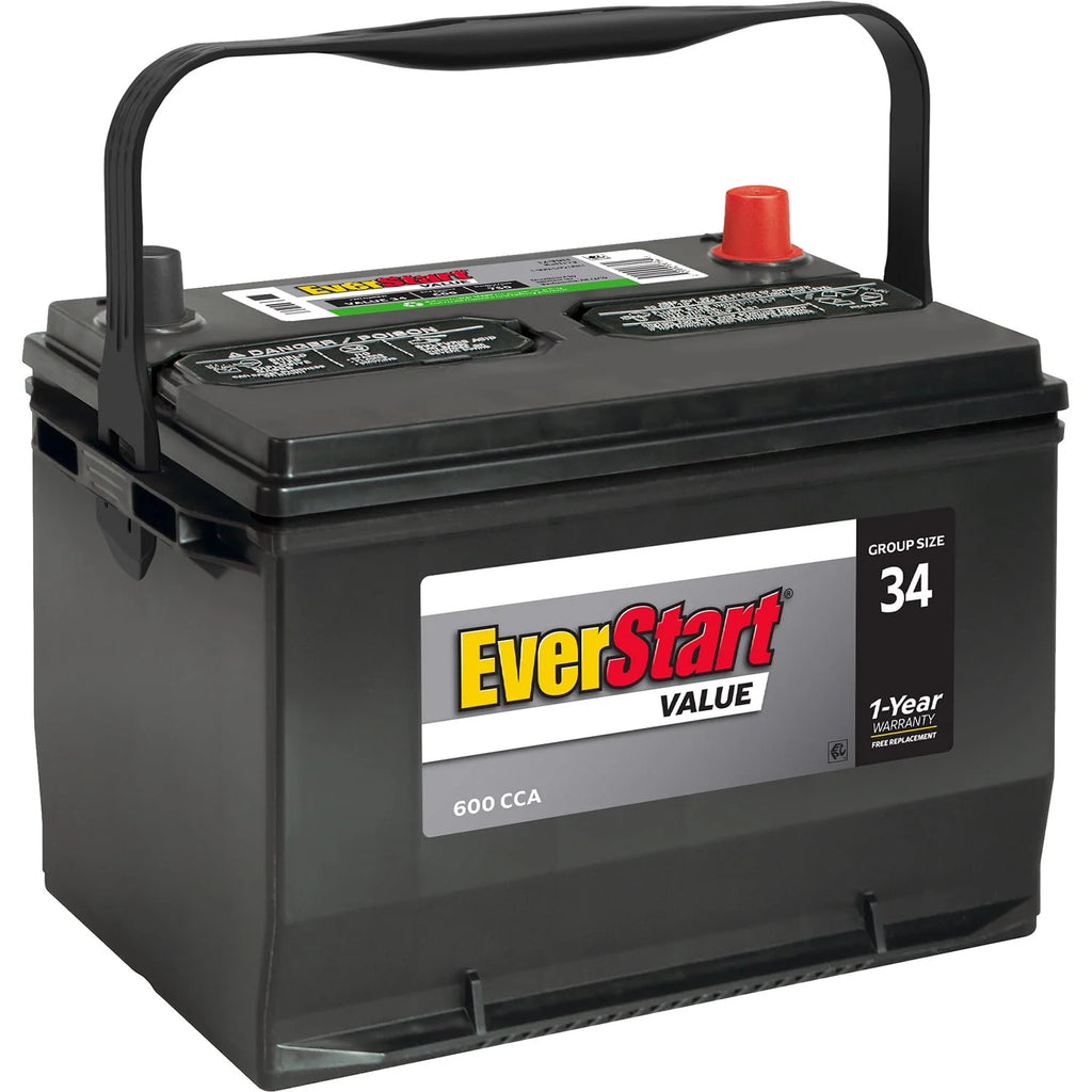 Lead Acid Automotive Battery Group Size 34 12 Volt 600 CCA X73339