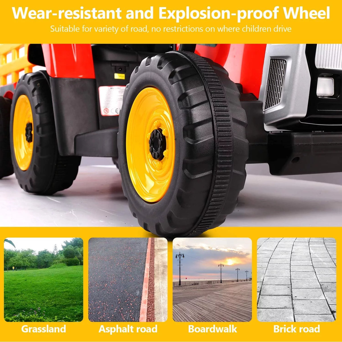 12V 7Ah Kids Electric Tractor with Remote Control H8866
