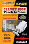White Cabinet Door Touch Latches 4-Pack Q6917