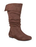 Wide Calf Brown Dress Q310