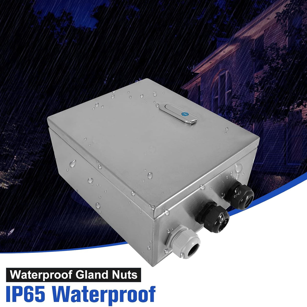 304 Stainless Steel IP65 Waterproof Junction Box with Lock Y273