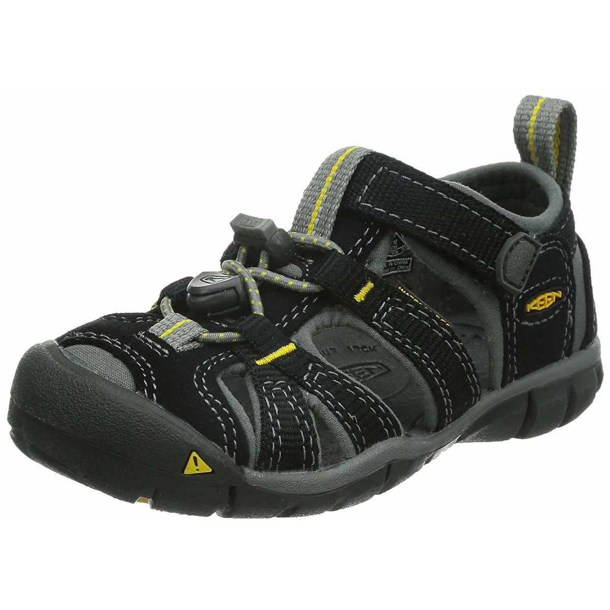 Black Yellow Kids Water Shoes W295