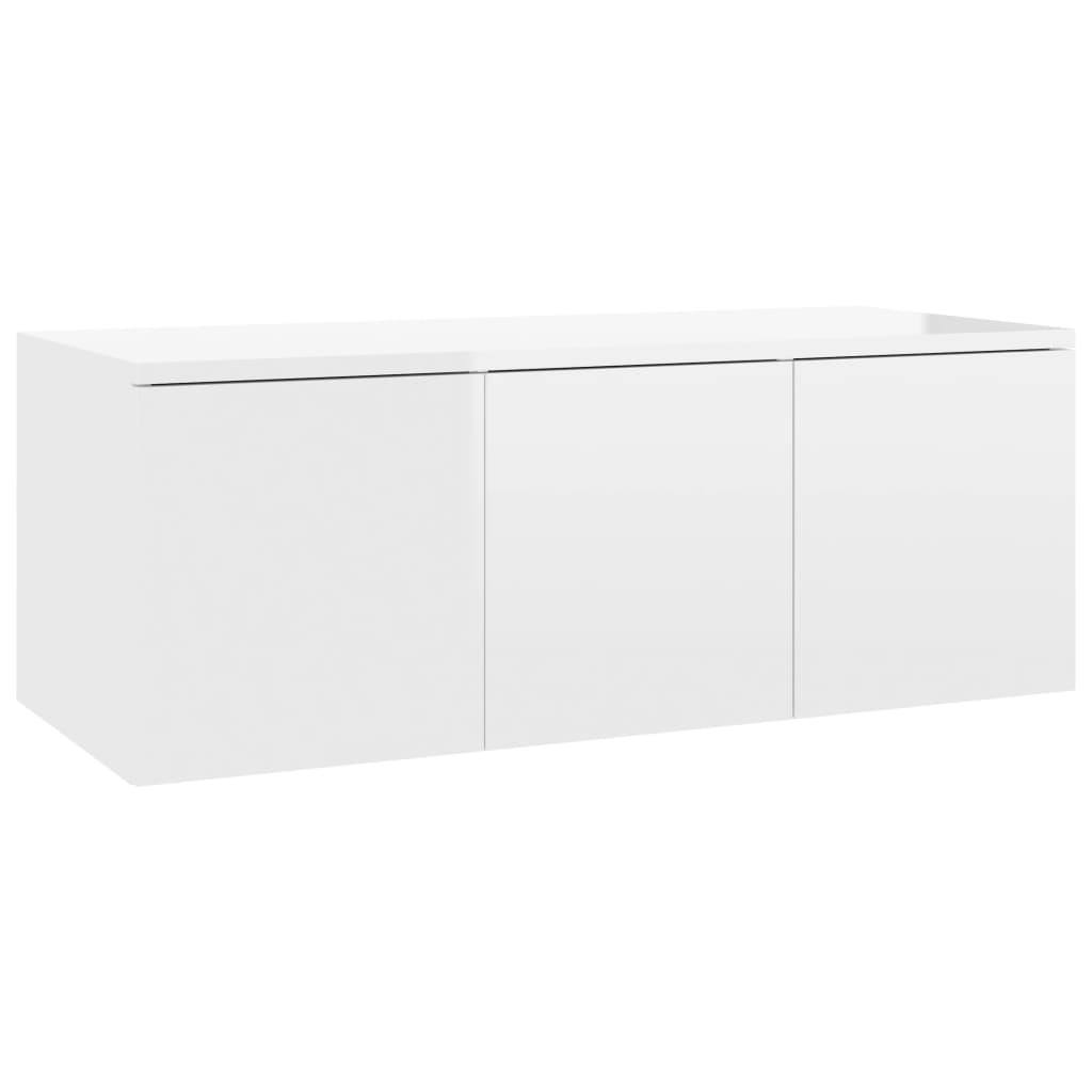 High Gloss White Chipboard TV Cabinet F211