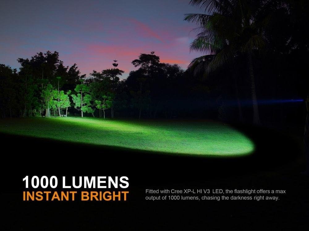 1000 Lumen Tactical Flashlight with Rechargeable Batteries V73315