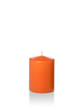 Bright Orange Round Pillar Candles K823032