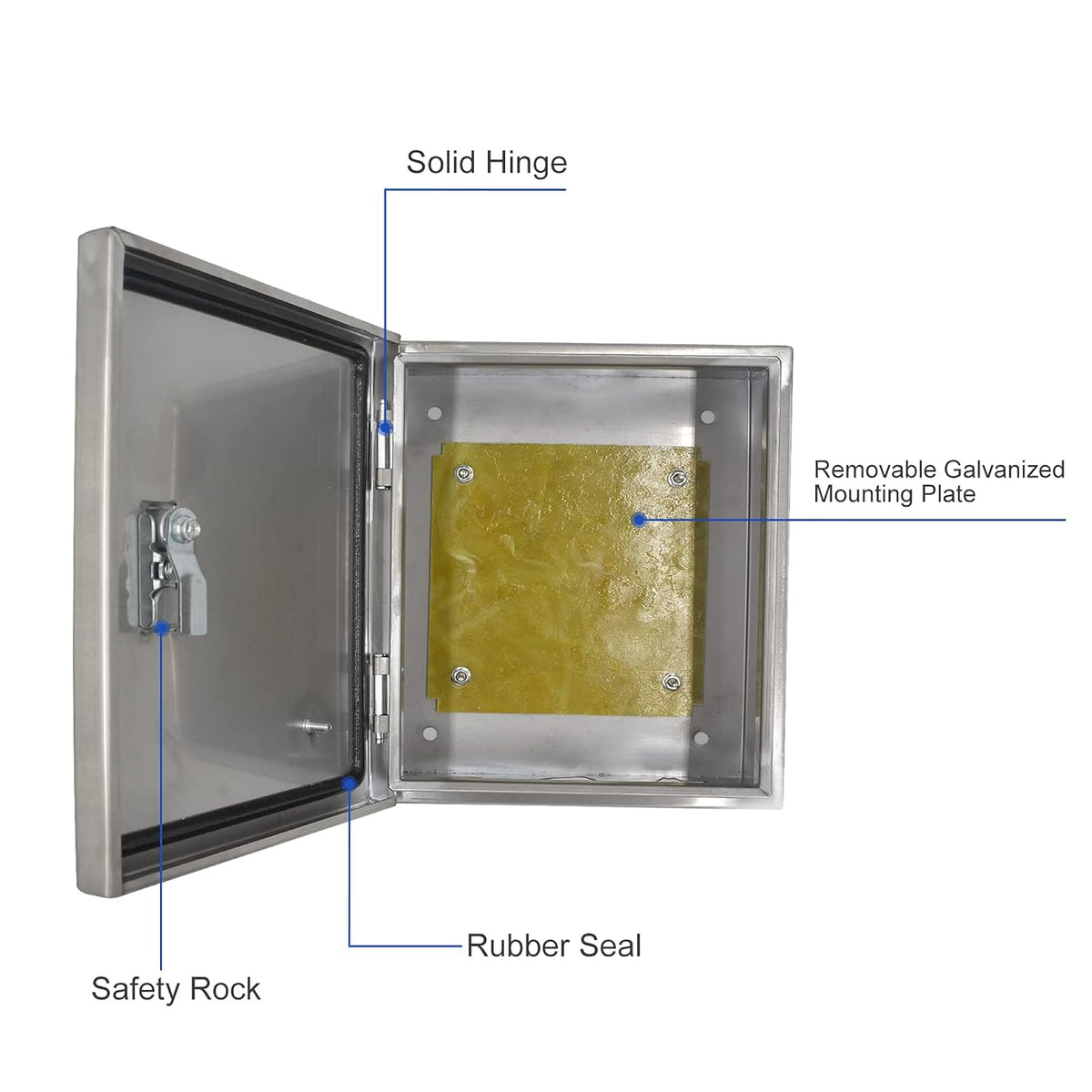 304 Stainless Steel IP65 Waterproof Junction Box with Lock Y273