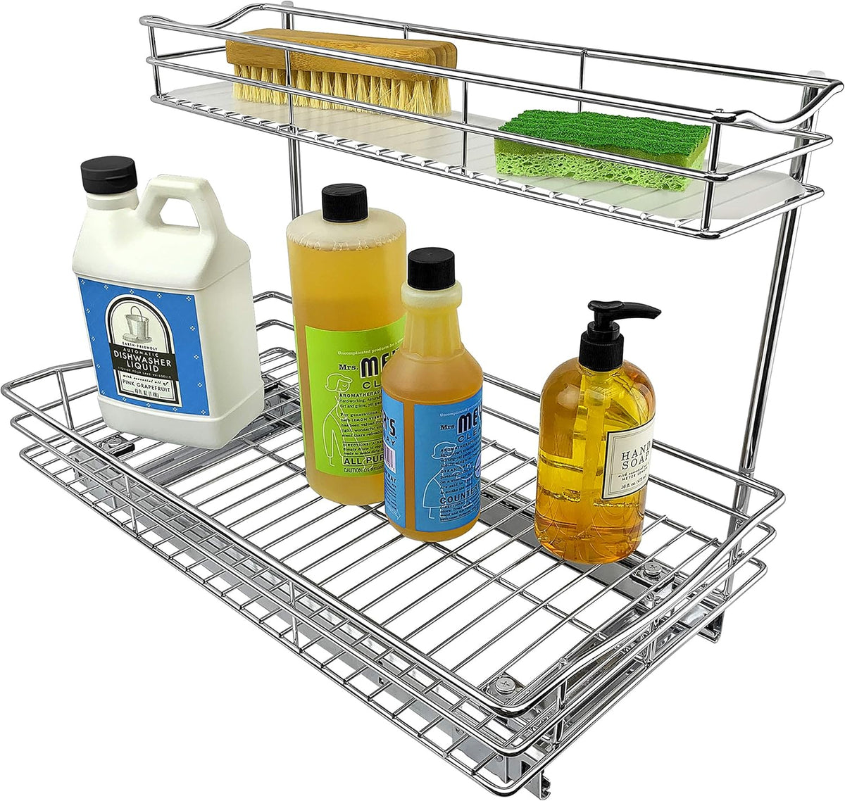 Under Sink Pull Out Two Tier Sliding Shelf X552808
