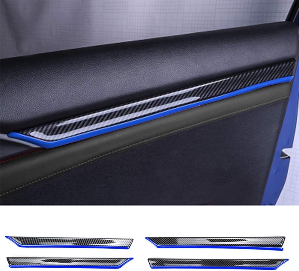 8pcs Carbon Fiber Car Interior Door Panel Trim Accessories K421