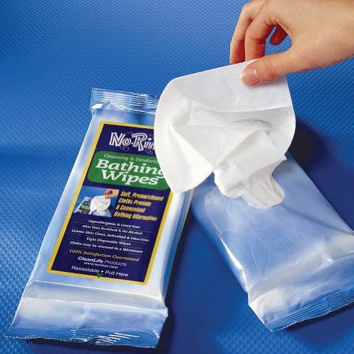 No Rinse Body Wipes 96 Cloths S71944