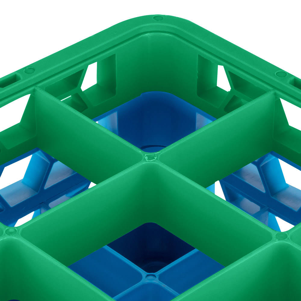 16 Compartment Green Glass Rack with 2 Extenders L1932