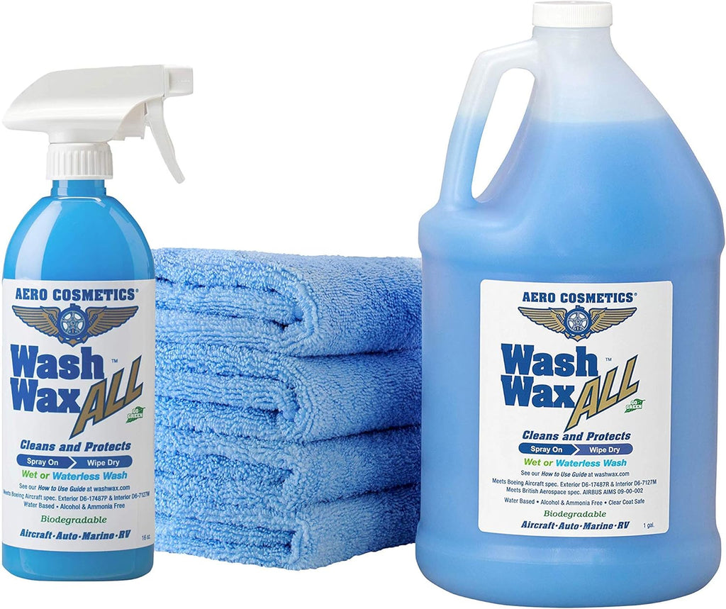 Wet or Waterless Car Wash Wax Kit 144 fl. oz F980
