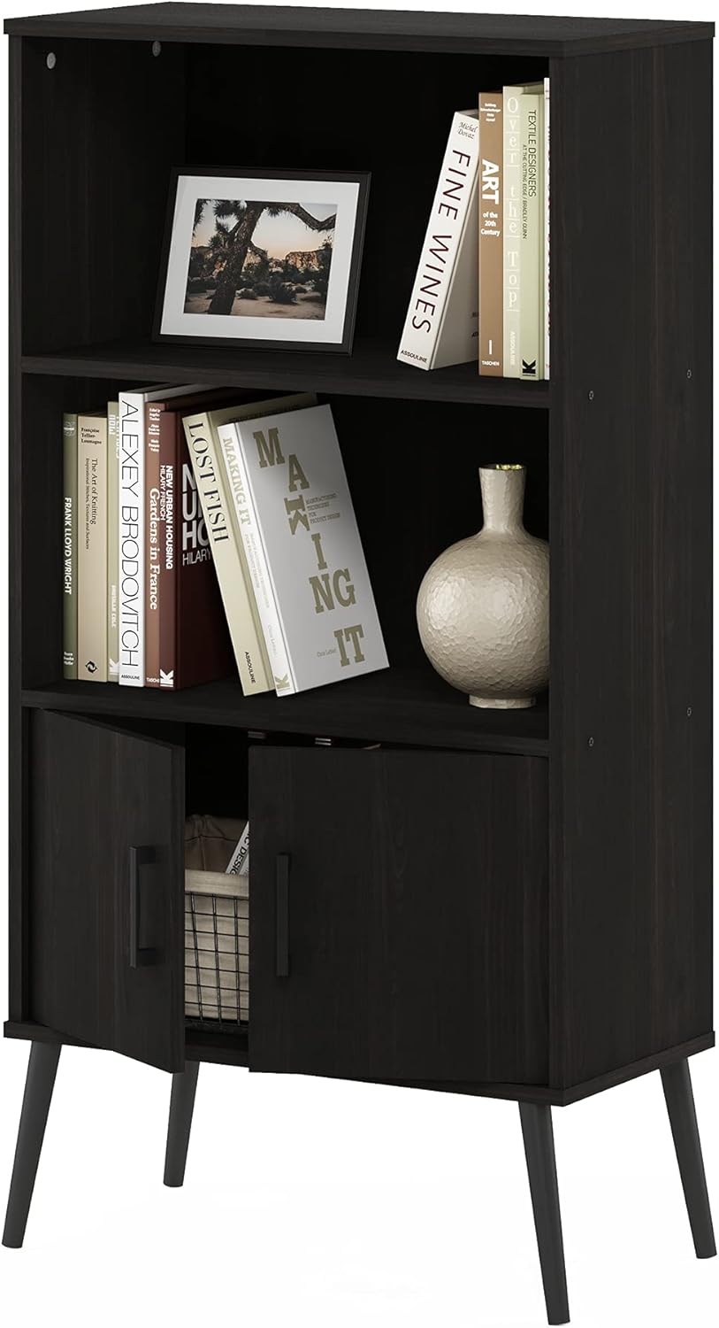 Espresso Accent Cabinet with Wood Legs C902611