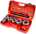 Ratchet Pipe Threader Kit Set with 6 Dies and Storage Case R9010