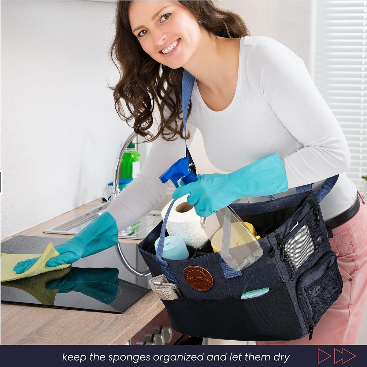 Large Cleaning Caddy Bag with Shoulder Strap N2812