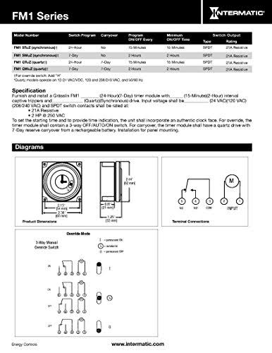 Electromechanical Timer, 7-Day, SPDT, 21A S84904