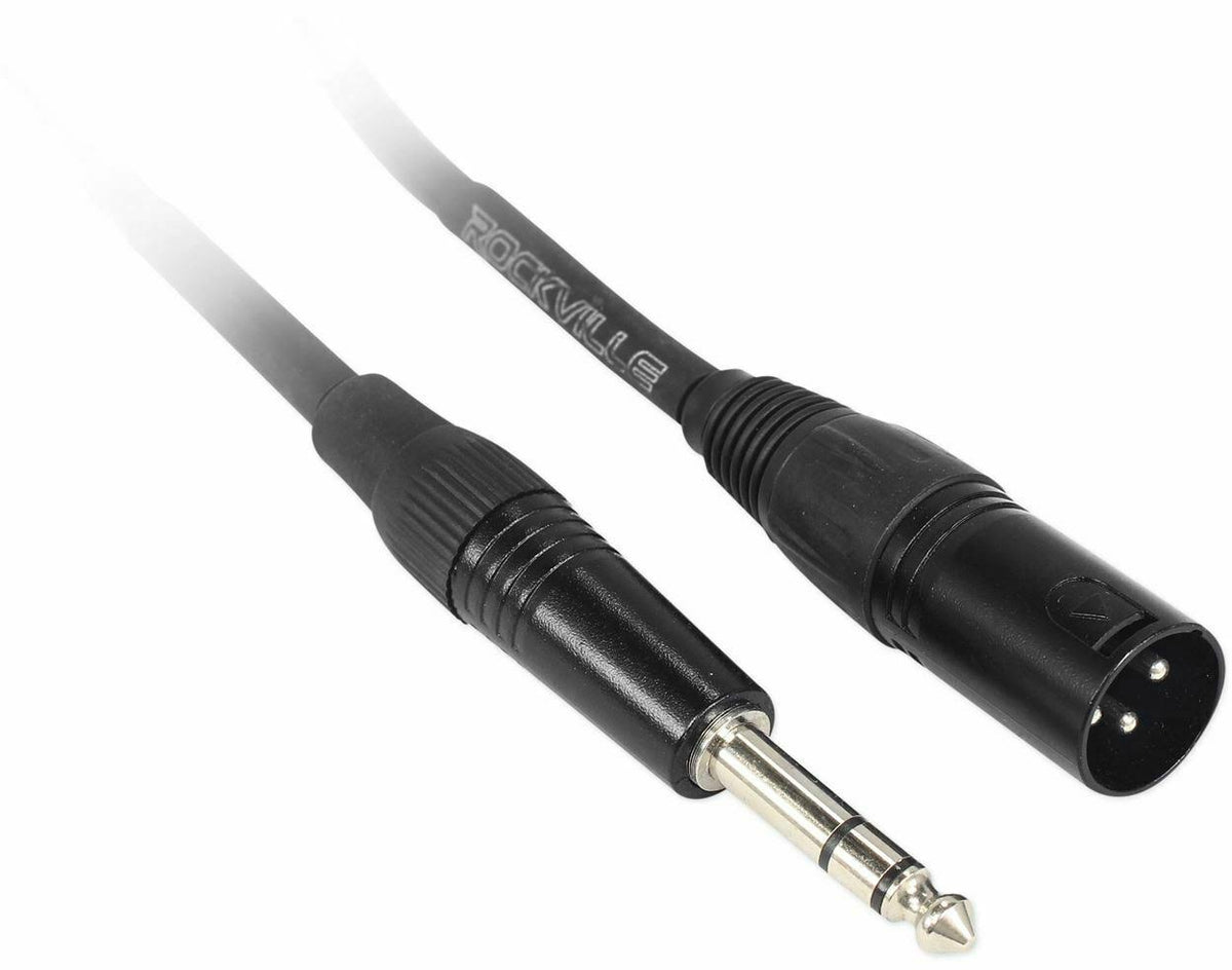 Black XLR to 1/4 TRS Balanced Cables R9465