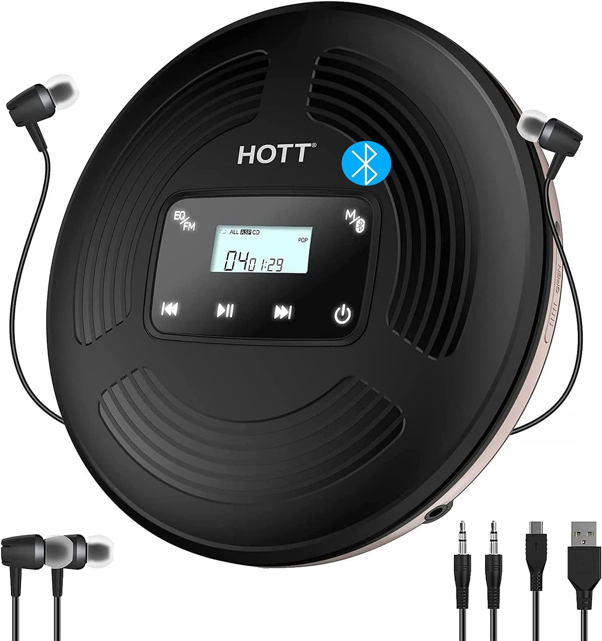 Portable Bluetooth CD Player with FM Transmitter B15318