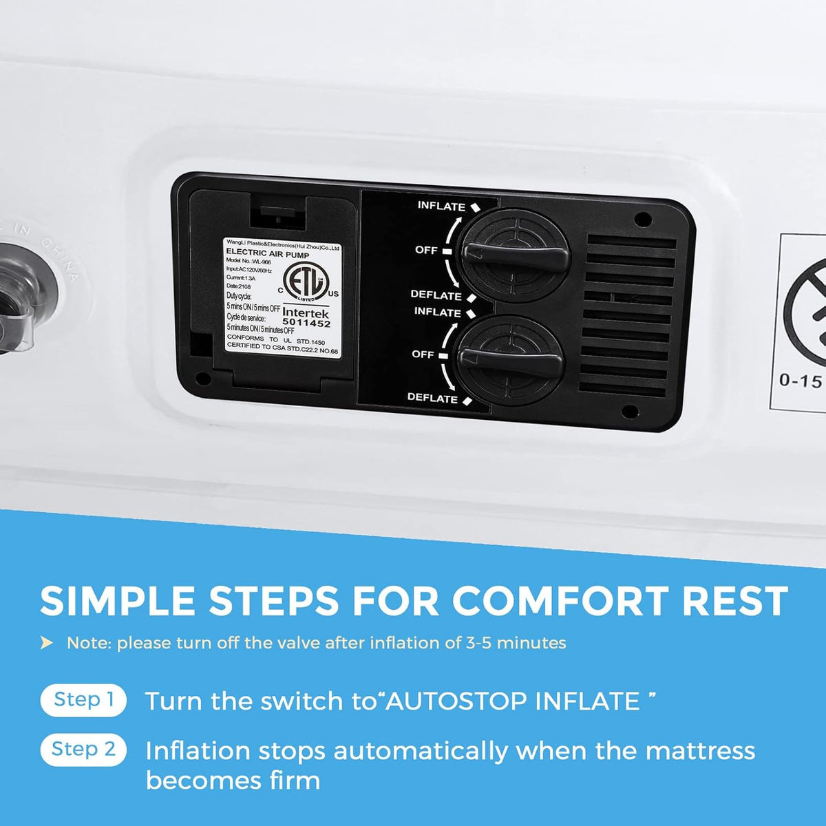 Queen Inflatable Air Mattress with Built-in Pump Q923
