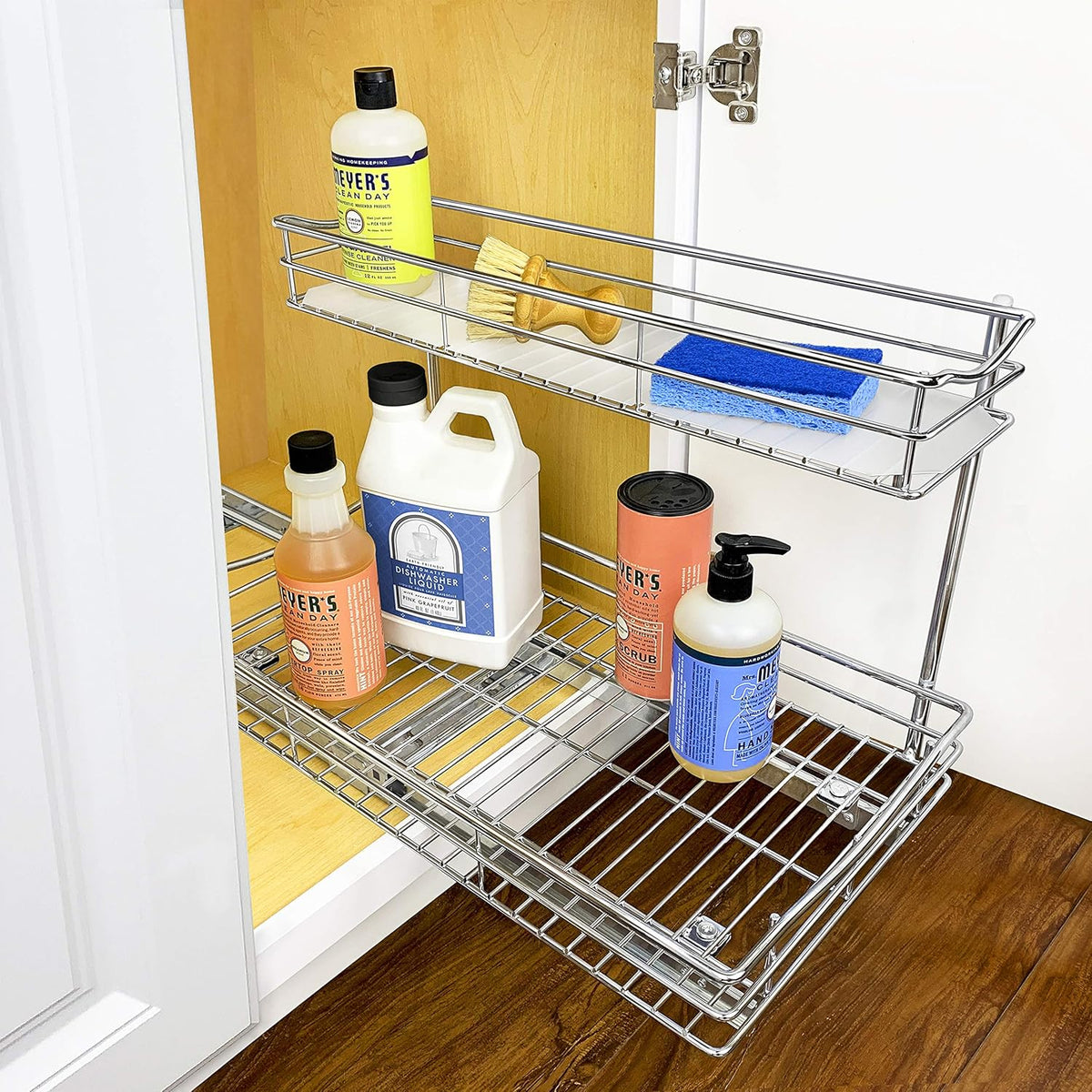 Under Sink Pull Out Two Tier Sliding Shelf X552808