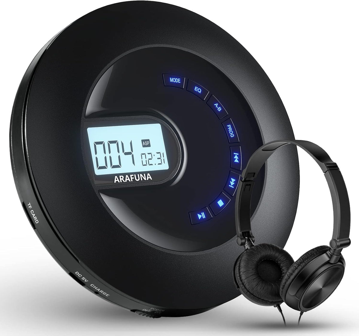 Portable CD Player with Headphone and LCD Display B710984