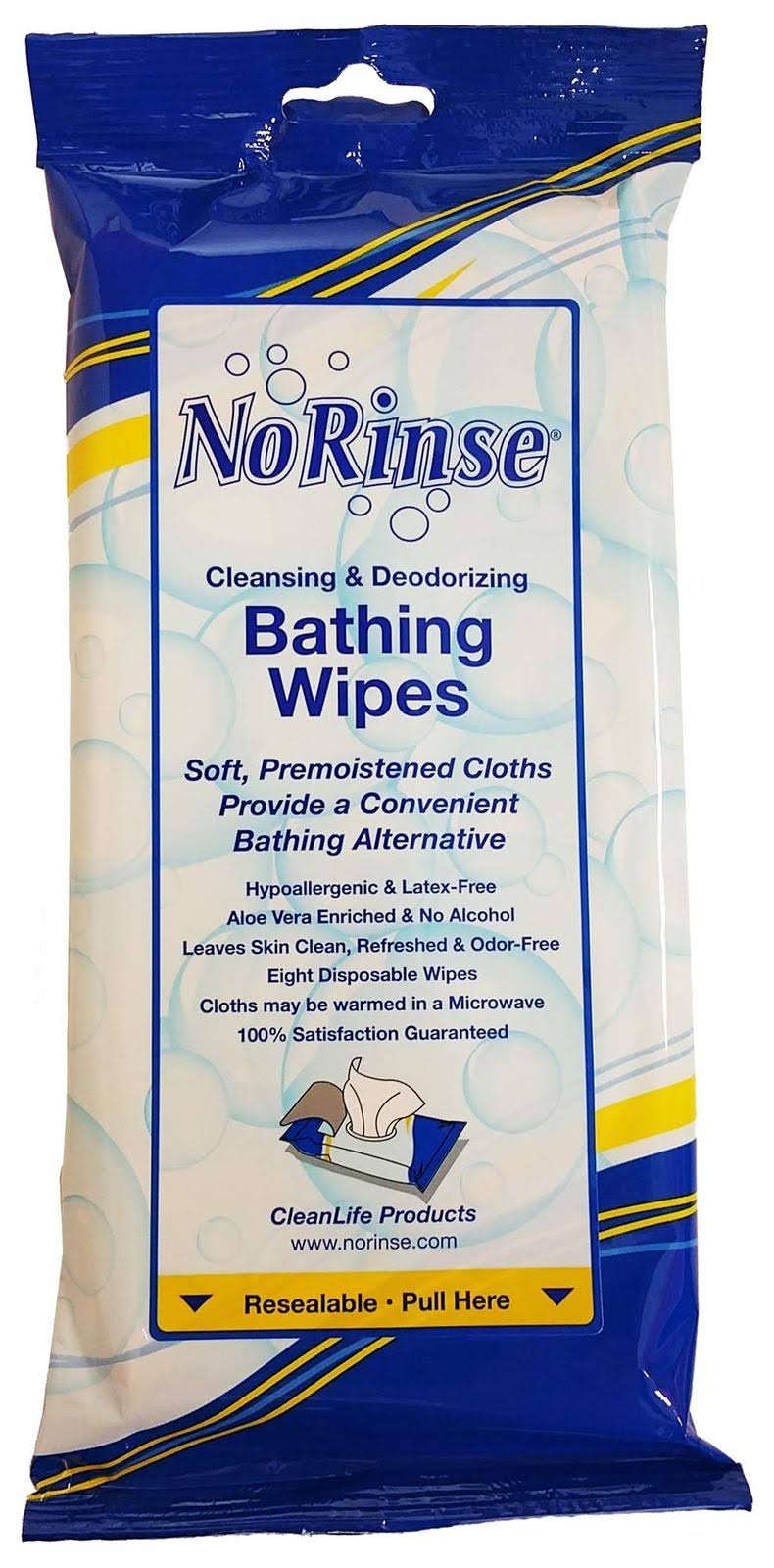 No Rinse Body Wipes 96 Cloths S71944