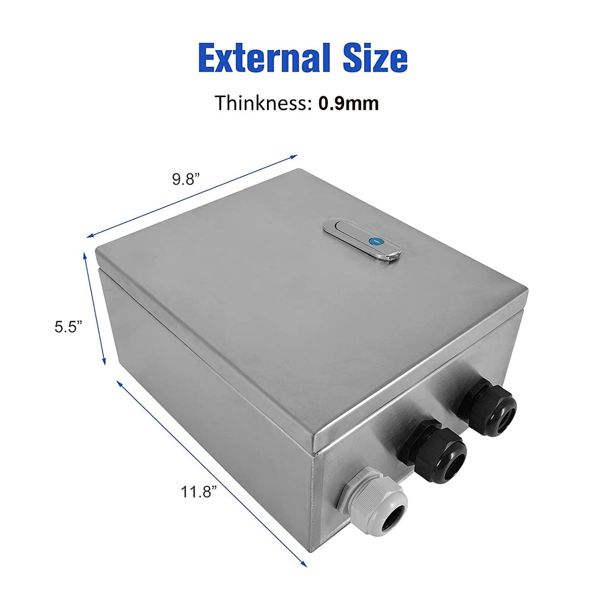 304 Stainless Steel IP65 Waterproof Junction Box with Lock Y273