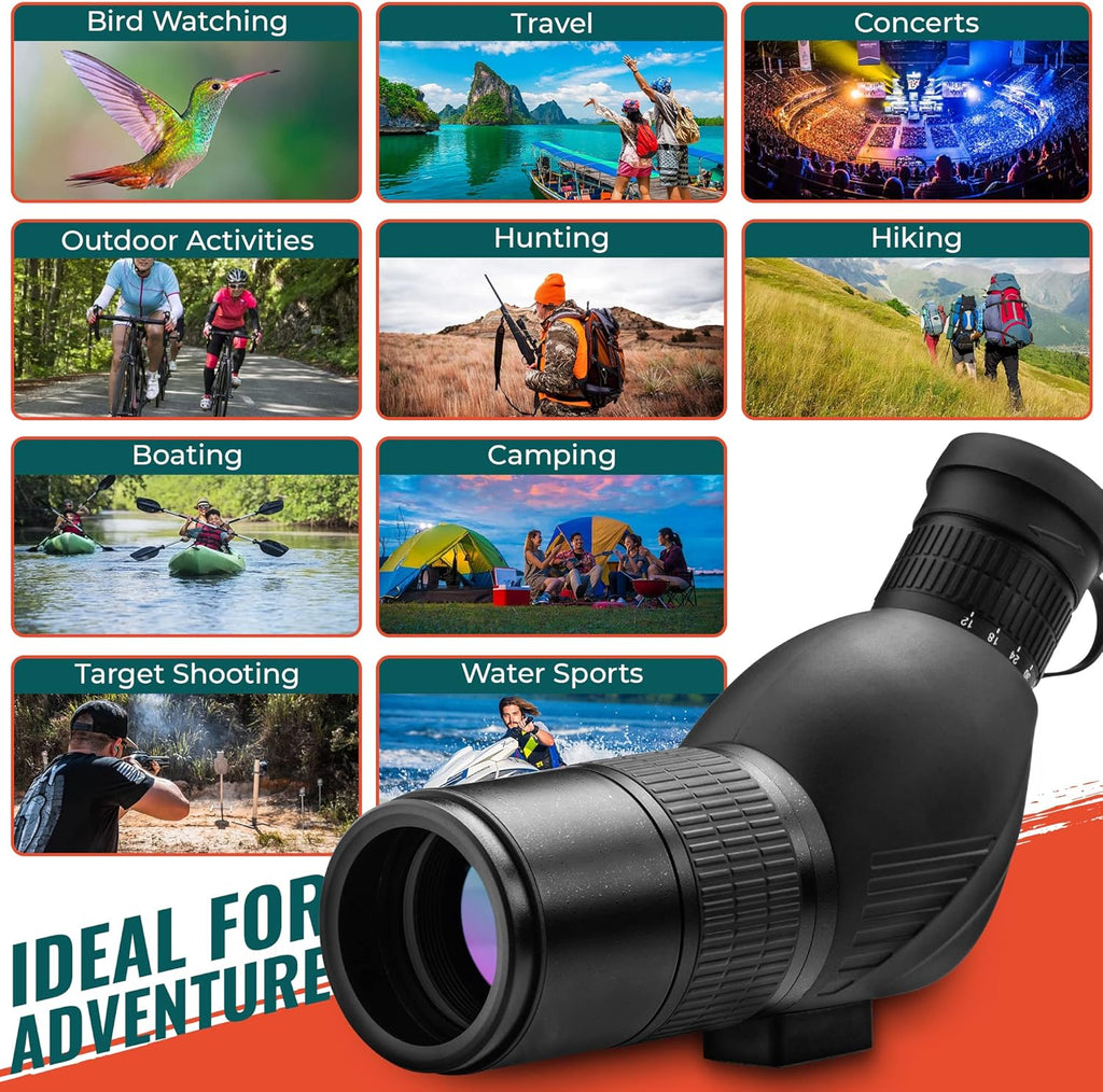 12-36x50 High Definition Spotting Scope with Tripod & Carrying Case H3864