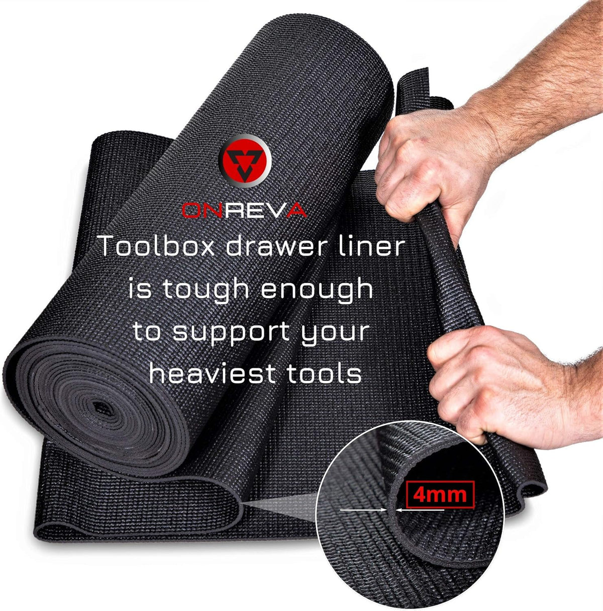 Tool Box Liner 24 Inch x 24 Ft 4mm Heavy Duty Nonslip Rubber Mat Q726672