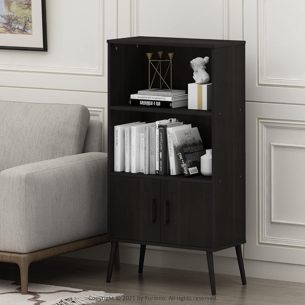 Espresso Accent Cabinet with Wood Legs C902611