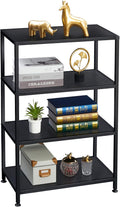 4-Tier Industrial Bookshelf with Metal Frame U7823
