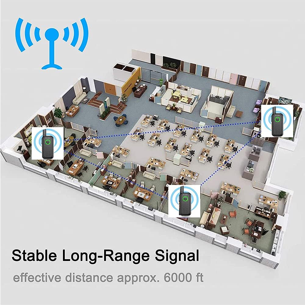 Wireless Intercom System 1.5 Miles 16 Channel 2 Pack E821